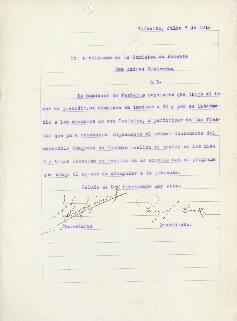 0170 - Invitación; Comisión de festejos populares