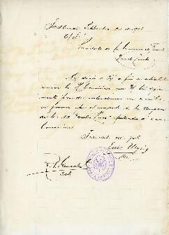 0253 - Factura por compra de faroles; Comisión de Fomento de Santa Teresa
