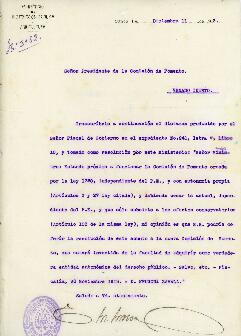 0196B - Dictamen; Ministerio de Istrucción Pública y Agricultura de Santa Fe