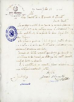 0184 - Pedido de cooperación para arreglo de caminos; Comisión de Fomento de San Eduardo