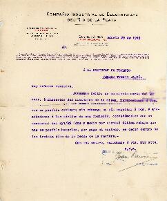 0247 - Presupuesto; Compañía Industrial de Electricidad del Río de la Plata