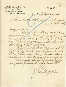 0133 - Presupuesto solicitado, Julio Gandolfo y Cía., Contratista de Molinos a viento y pozos semi surgentes