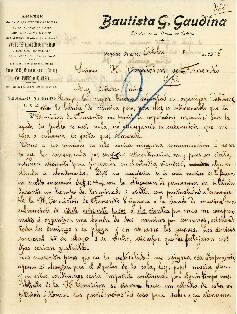 0235 - Ayuda económica para sostener la continuidad de la Banda Municipal; Bautista G. Gaudina; Director de la misma