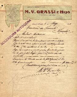 0057 - Presupuesto solicitado; M. V. Grassi e Hijo