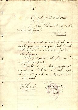 0193 - Sobre ofrecimiento de faroles en venta; Victoriano Aldasoro, Comisión de Fomento de Maggiolo