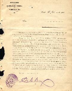 0189 - Día del árbol; Ministerio de Instrucción Púlica y Agricultura de Santa Fe