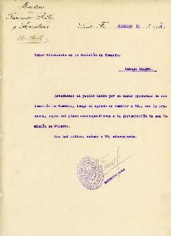 0266 - Plano de jurisdicción; Ministerio de Instrucción Pública y Agricultura de Santa Fe