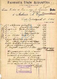 0050 - Lista de precios, Farmacia Italo-Argentina, de Ambrosio A. Viganó