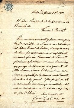 0154 - Pedido de descanso dominical por comerciantes locales, Ministerio de Gobierno, Agricultura e Instrucción Pública STa Fe - José Galiano