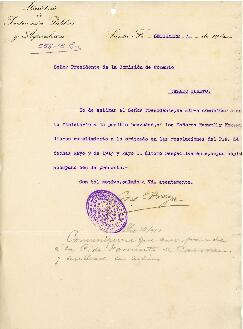 0135 - Pedido de información; Ministerio de Instrucción Pública y Agricultura de Santa Fe