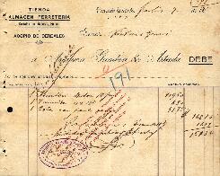 0188 - Detalle de compra dirigida a Victorio Grassi; Andueza, Gamboa & Artieda