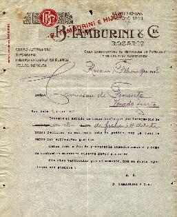 0021 - Recepción de pedido; B. Tamburini & Cía.