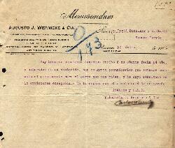 0172 - Presupuesto; Augusto J. Wernicke & Cía.