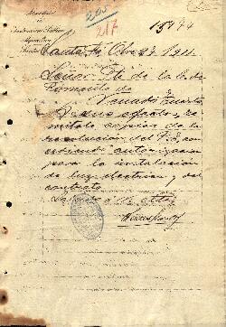 0211 - Contrato sobre luz eléctrica; Ministerio de Instrucción Pública y Agricultura de Santa Fe
