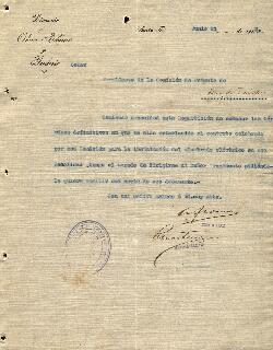 0169 - Copia de contrato de alumbrado eléctrico; Dirección de Obras Públicasy Geodesia de Santa Fe