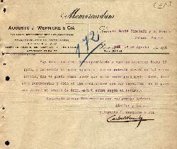 0173 - Precio de carro aguatero; Augusto J. Wernicke & Cía.