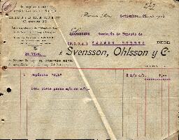 0242 - Detalle de envío; Svensson; Ohlsson y Cía.