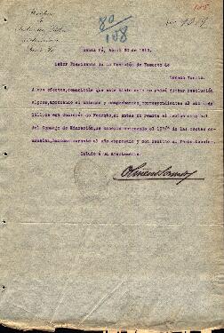 0105 - Reclamo del recibo del Consejo de Educación; Ministerio de Instrucción Pública y Agricultura de Santa Fe