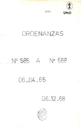Ordenanzas 585 a 688